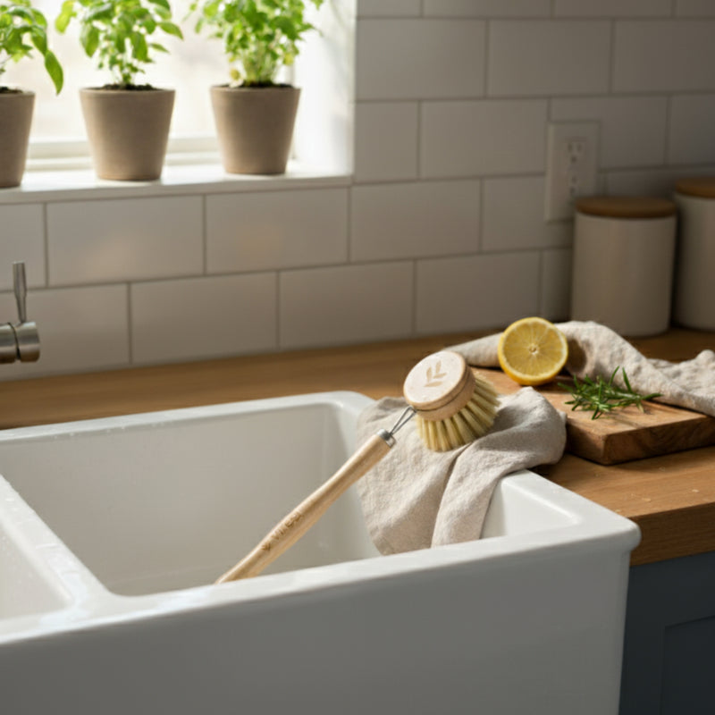 Eco Dish Brush in Bamboo & Sisal
